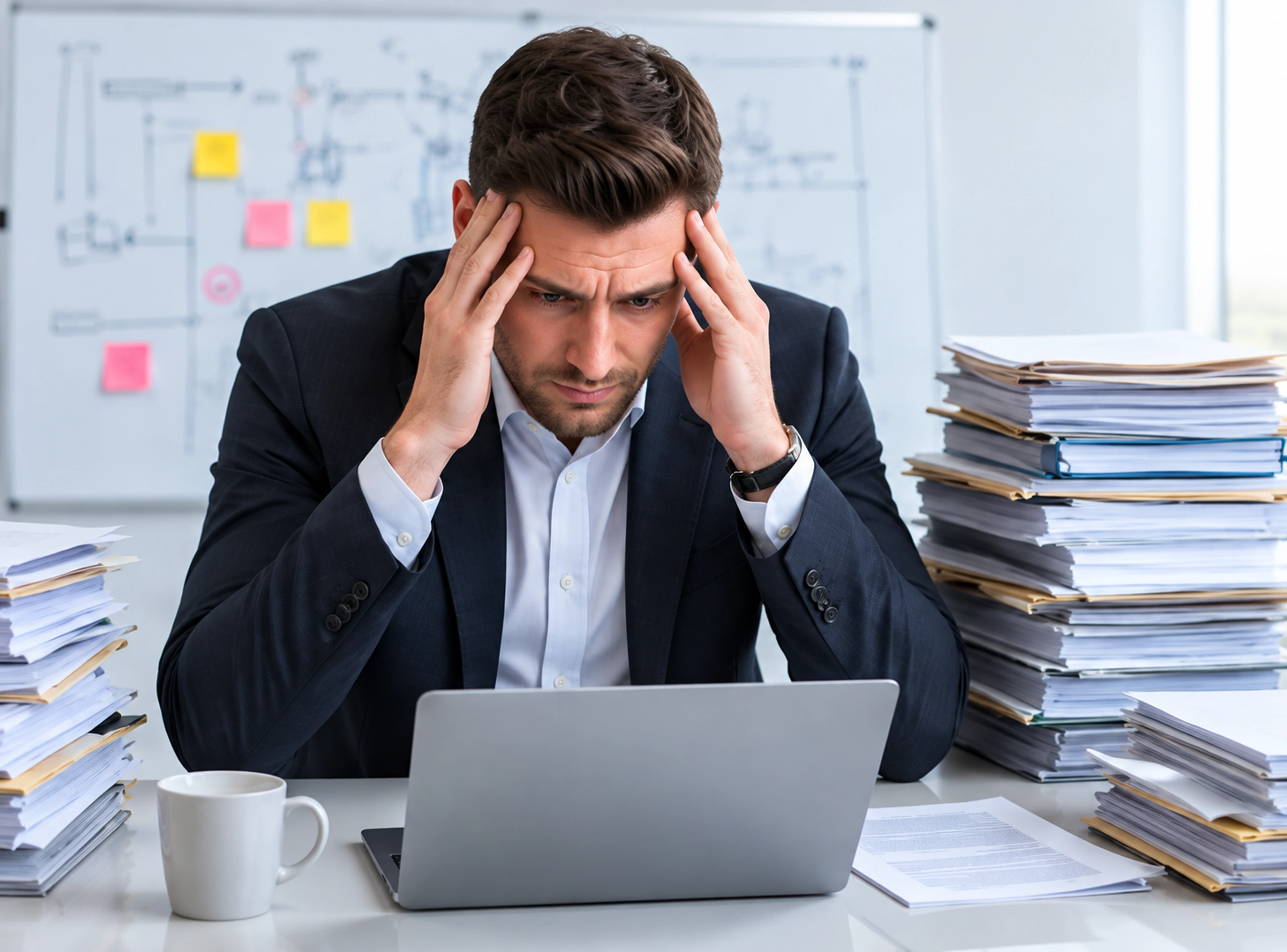 Recruiter overwhelmed by paperwork